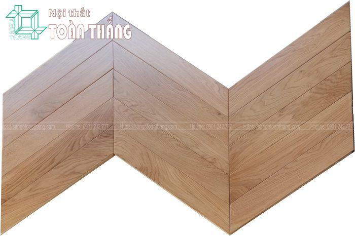 Sàn gỗ xương cá Chevron solid