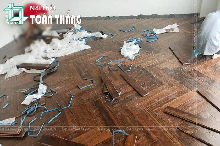 Sàn gỗ Chiu Liu lắp kiểu xương cá có thể ứng dụng vào nhiều không gian Sàn gỗ Chiu Liu lắp kiểu xương cá có thể ứng dụng vào nhiều không gian