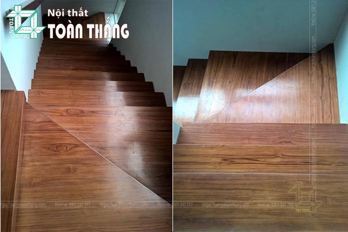 Cầu thang gỗ Teak Lào khá đẹp và rẻ