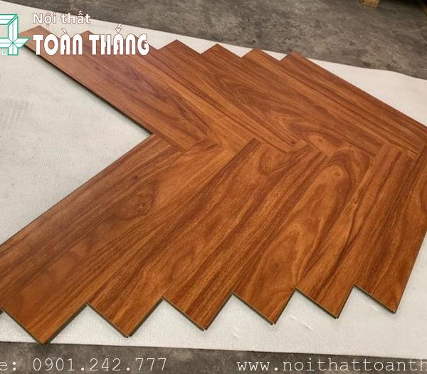 Tiến hành thi công sàn gỗ xương cá