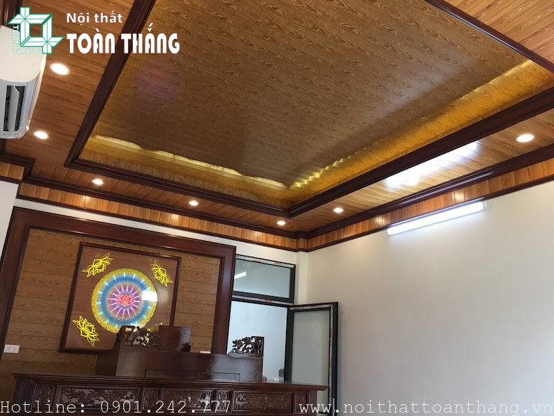 Trần nhựa giả gỗ vật liệu PVC