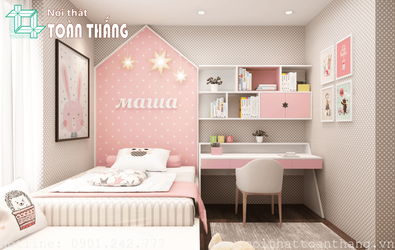 BST 129+ mẫu giấy dán tường phòng ngủ bé gái đáng yêu nhất 15 Tạo nên không gian đáng yêu, gần gũi cho các bé gái ngay tại phòng ngủ