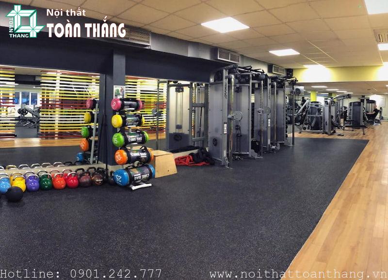 Sàn cao su phòng gym dạng tấm