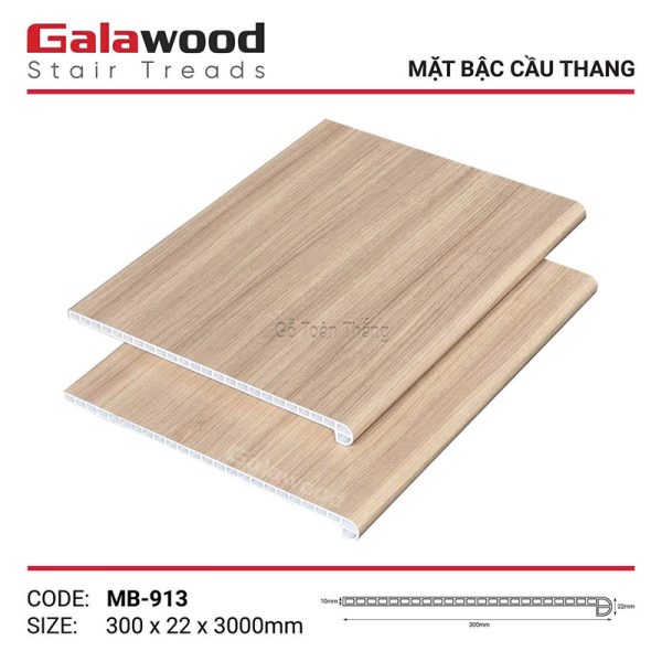 Bậc cầu thang nhựa giả gỗ Galawood