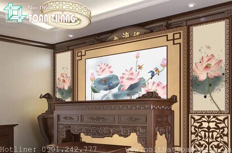 999+ Mẫu tranh dán tường phòng thờ linh thiêng, đẹp sang trọng 28 goi y tranh dan tuong phong tho 27