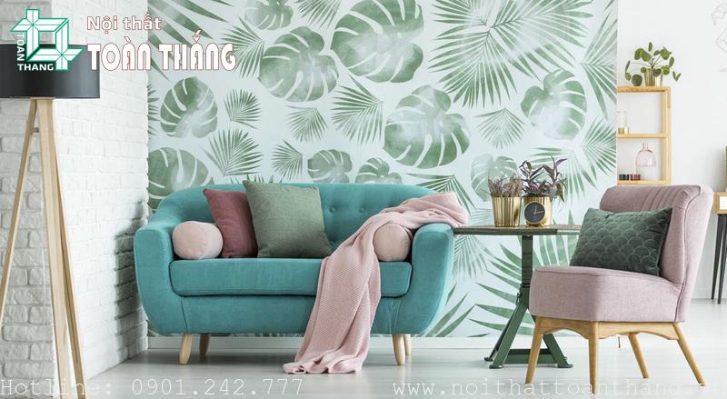 Tường xi măng có dán được giấy dán tường không? Cách thi công chuẩn 5 Ưu tiên chọn loại có họa tiết bản to để che đi các khuyết điểm trên tường
