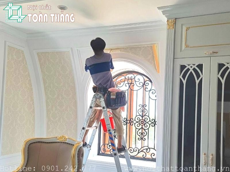 Dự án giấy dán tường quận 6 nhà anh Chương 3 Các bước thi công giấy dán tường quận 6 chuyên nghiệp
