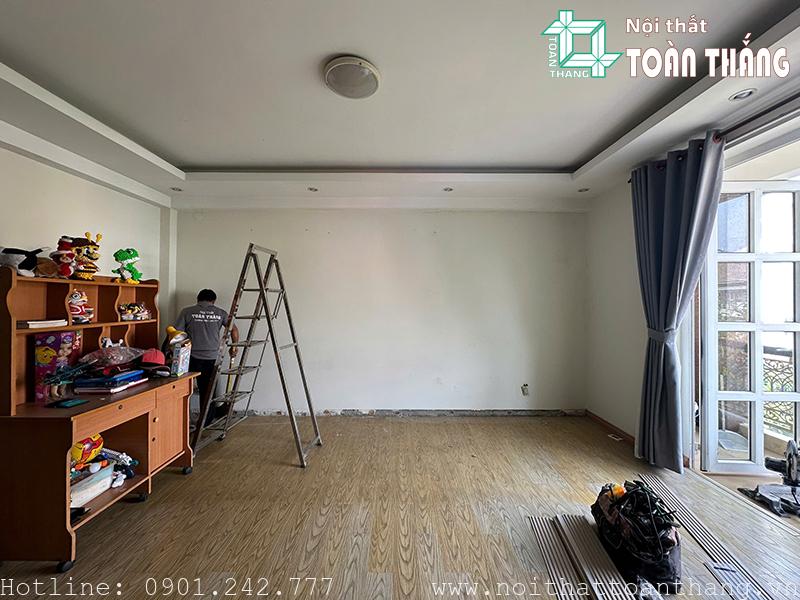 Khảo sát mặt bằng trước khi ốp tấm than tre