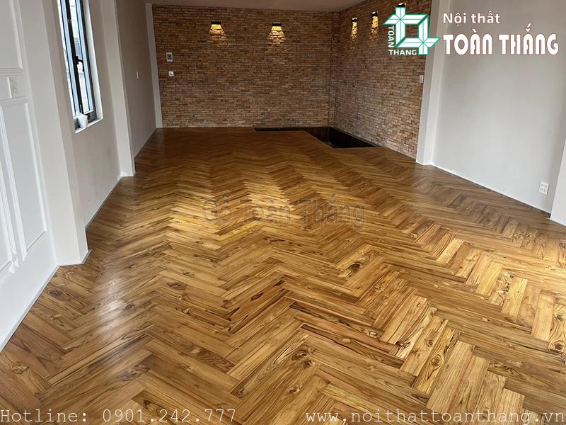 Sàn gỗ Teak xương cá 1 Sàn gỗ Teak xương cá