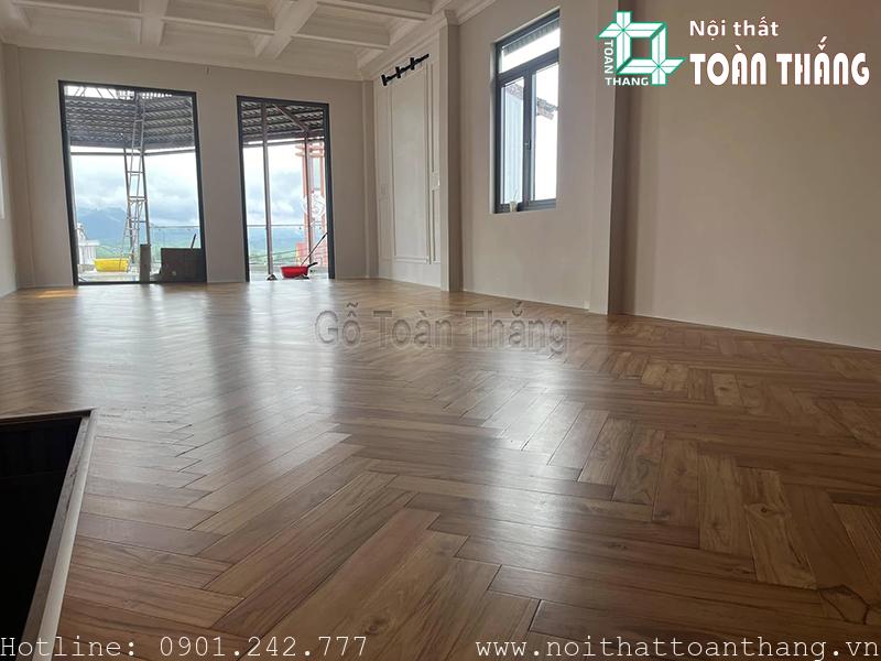 Sàn gỗ Teak lắp xương cá trở thành trào lưu lát sàn năm 2025 Sàn gỗ Teak lắp xương cá trở thành trào lưu lát sàn năm 2025