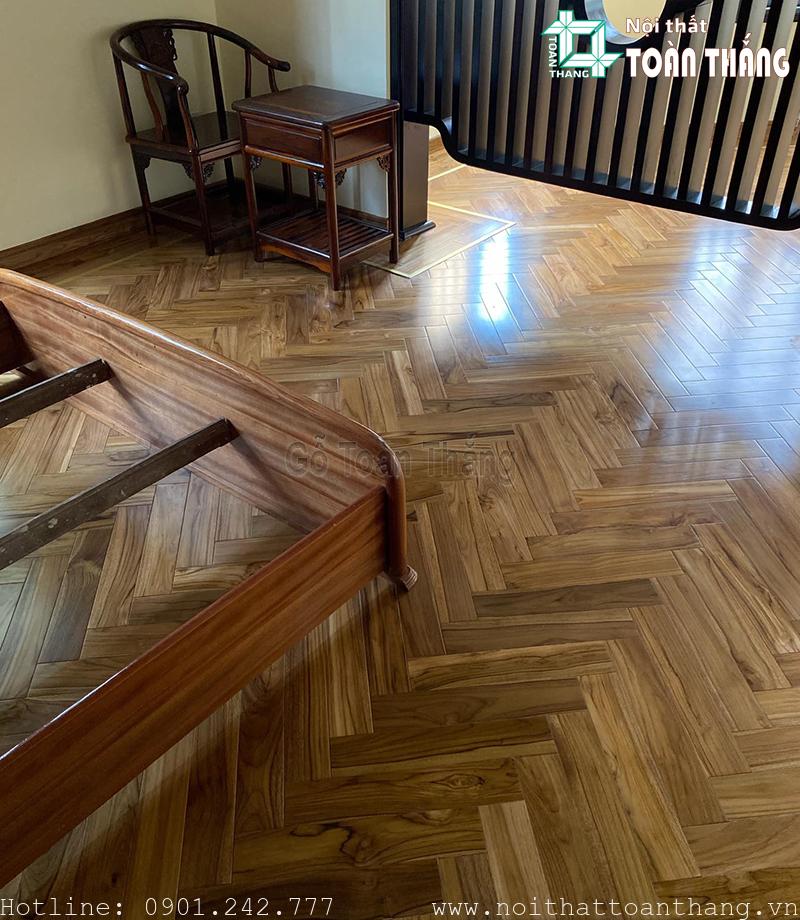Sàn gỗ Teak xương cá độ bền cao Sàn gỗ Teak xương cá độ bền cao