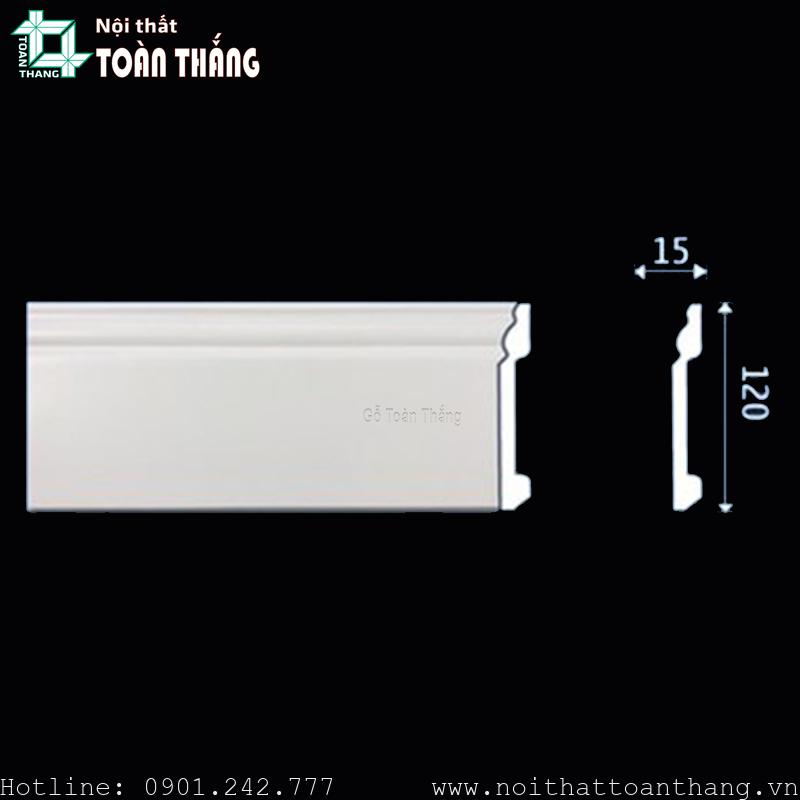 Phào chân tường nhựa 12cm màu trắng