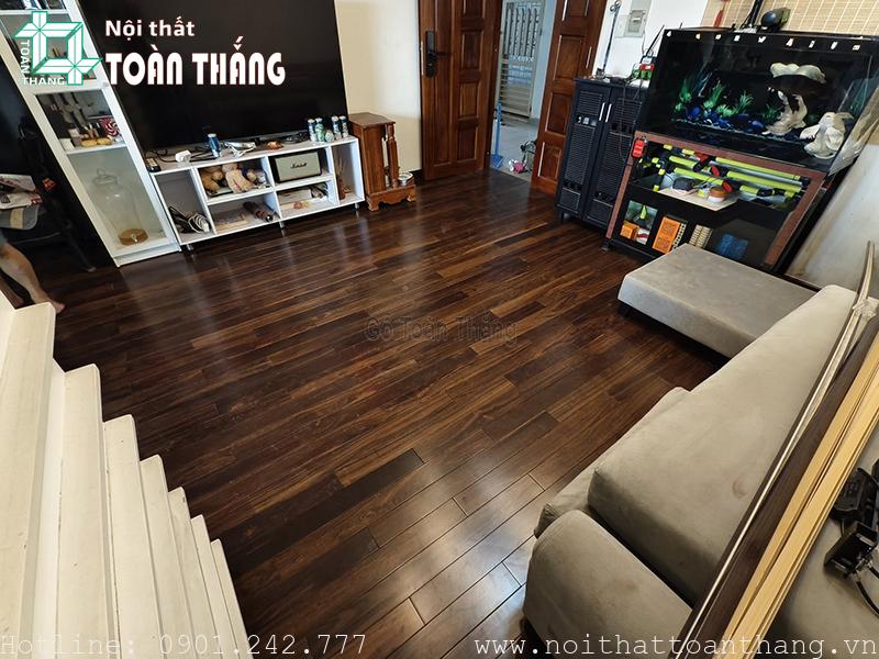 Sàn gỗ tự nhiên sử dụng cho phòng sinh hoạt gia đình, phòng đa năng