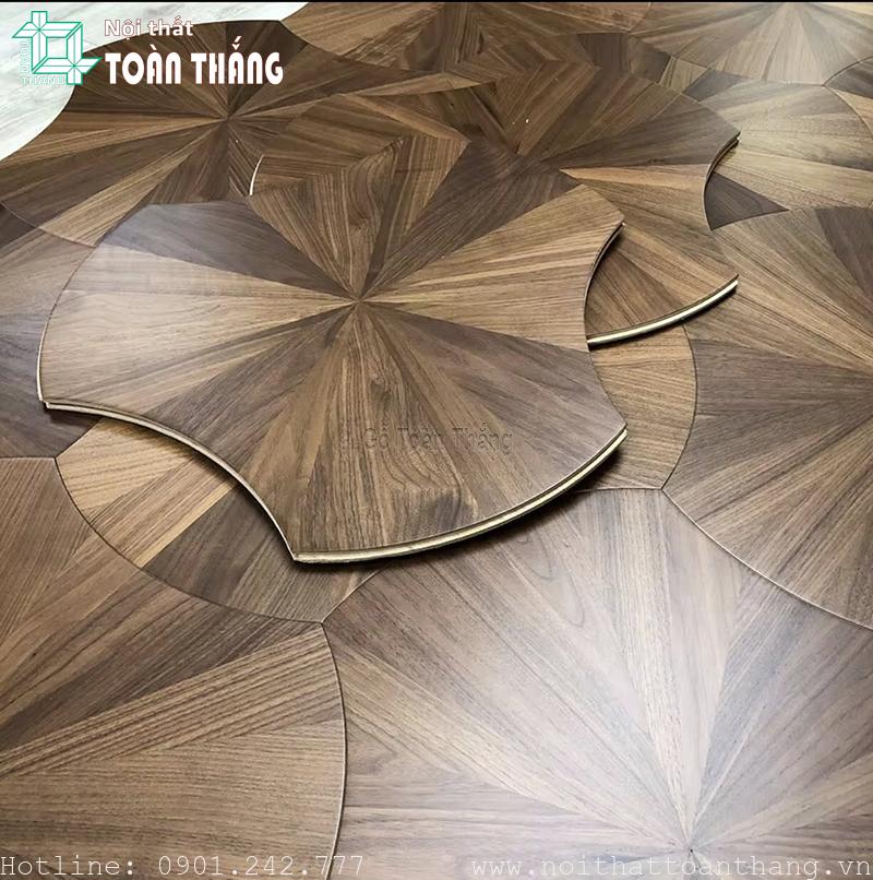 Sàn gỗ kỹ thuật Óc Chó ghép hoa văn
