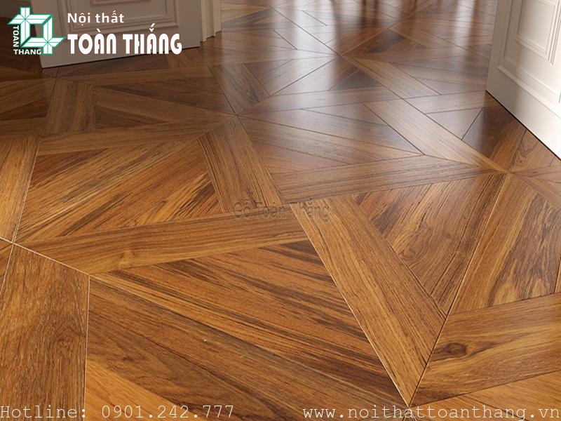 Sàn gỗ Teak Myanmar ghép hoa văn góp phần nâng cao giá trị cho các căn hộ cao cấp