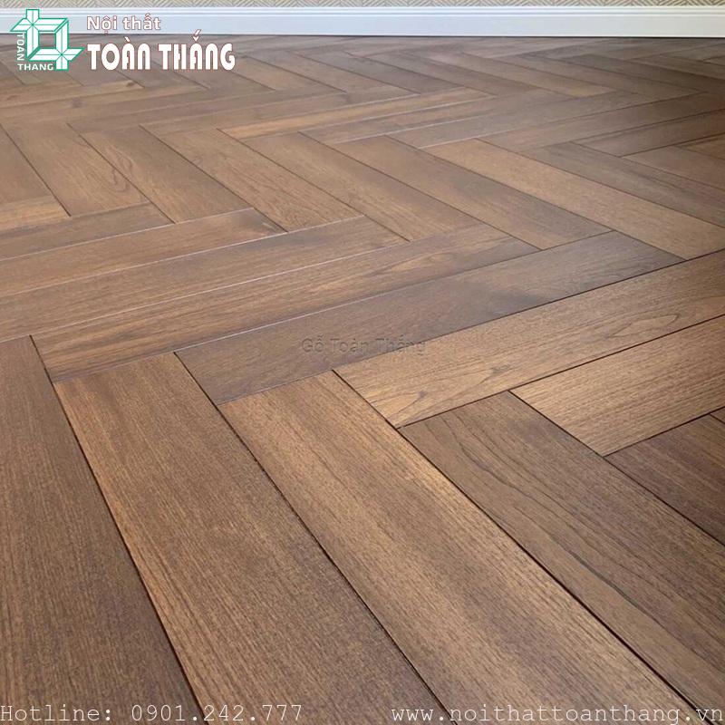 Sàn gỗ Teak Myanmar xương cá