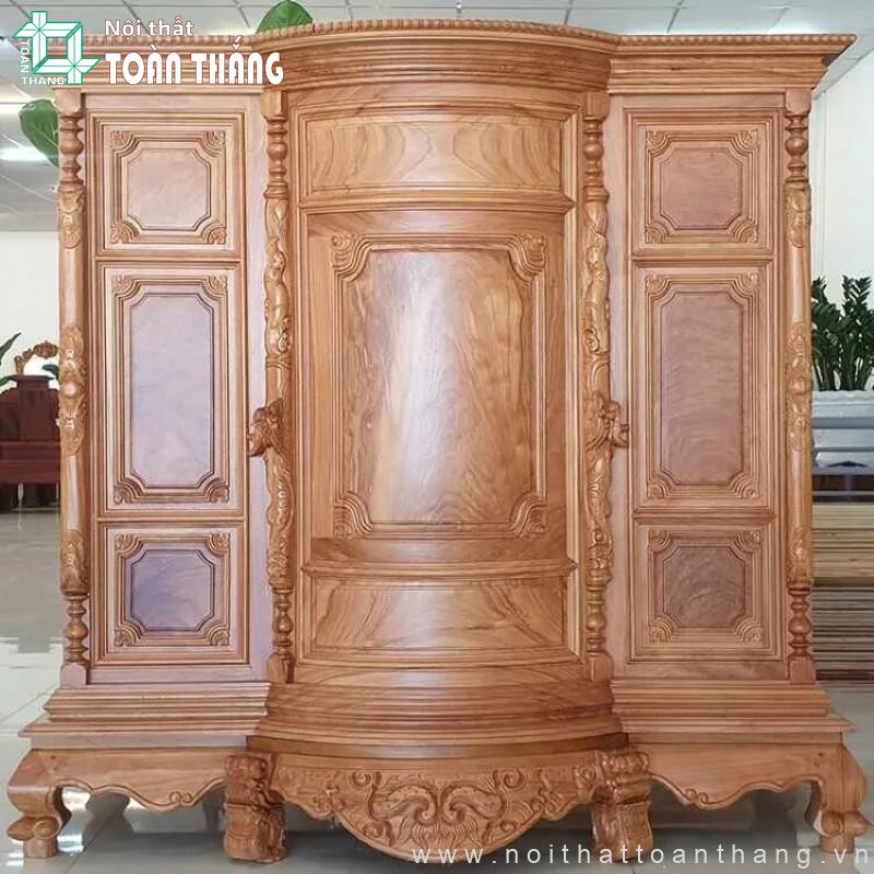 Gỗ Gõ Đỏ: Phân loại, đặc điểm, ứng dụng, giá thành năm 2026 19 Tủ thờ bựng phệ làm từ gỗ Gõ đỏ
