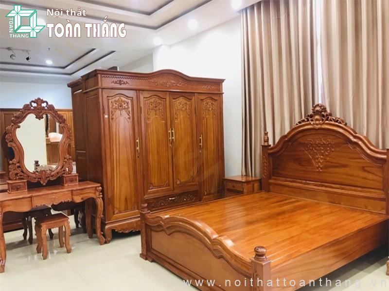 Gỗ Gõ Đỏ: Phân loại, đặc điểm, ứng dụng, giá thành năm 2026 17 Gỗ gõ đỏ làm Giường ngủ và tủ áo