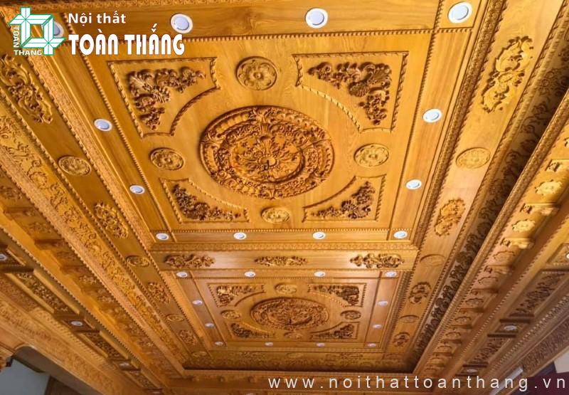 Gỗ Gõ Đỏ: Phân loại, đặc điểm, ứng dụng, giá thành năm 2026 12 Ốp trần gỗ Gõ Đỏ